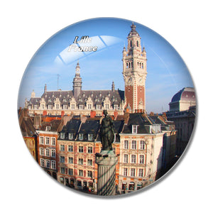 France Old Town Lille 3D Fridge Magnet Crystal Glass