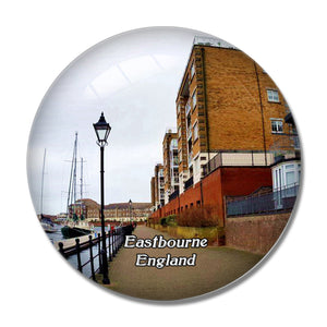 Eastbourne Sovereign Harbour Marina UK England 3D Fridge Magnet Crystal Glass