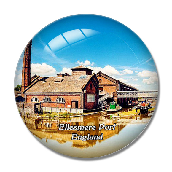 Ellesmere Port National Waterways Museum UK England 3D Fridge Magnet Crystal Glass