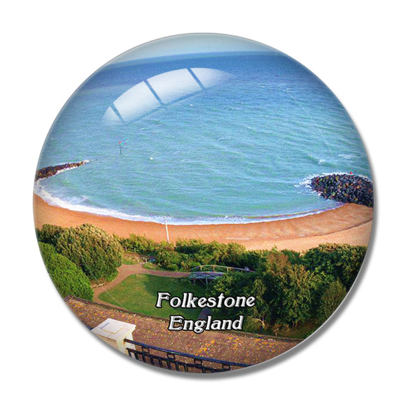 Folkestone Lower Leas Coastal Park UK England 3D Fridge Magnet Crystal Glass