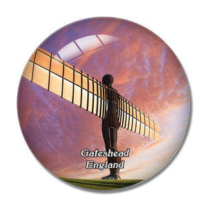 Gateshead The Angel of the North UK England 3D Fridge Magnet Crystal Glass