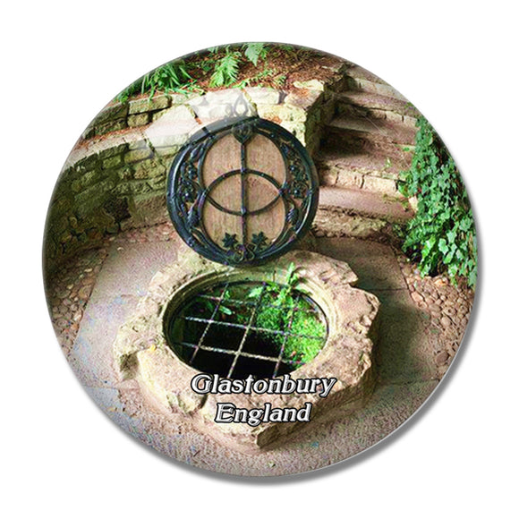 Glastonbury Chalice Well UK England 3D Fridge Magnet Crystal Glass