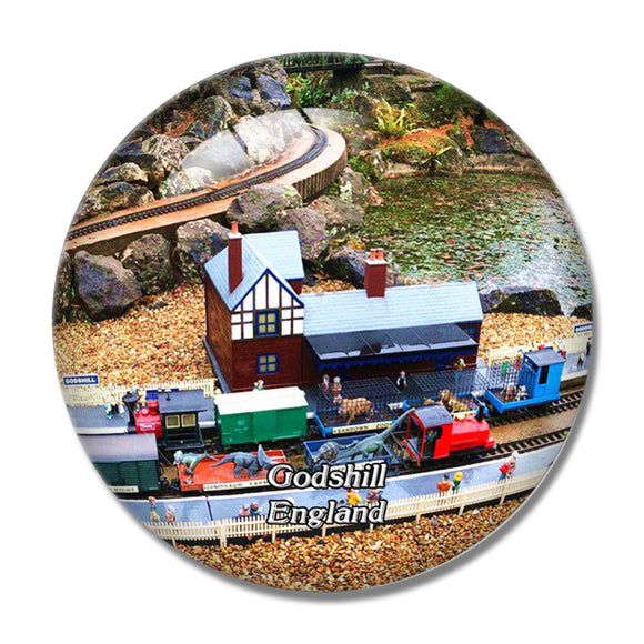 Godshill Model Village UK England 3D Fridge Magnet Crystal Glass