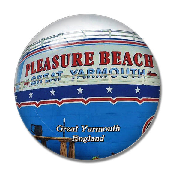 Great Yarmouth The Pleasure Beach UK England 3D Fridge Magnet Crystal Glass