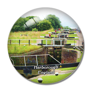 Harborough Foxton Locks UK England 3D Fridge Magnet Crystal Glass