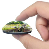 Harborough Foxton Locks UK England 3D Fridge Magnet Crystal Glass