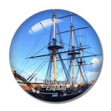 Hartlepool HMS Trincomalee UK England 3D Fridge Magnet Crystal Glass