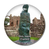 Holy Island Lindisfarne Priory UK England 3D Fridge Magnet Crystal Glass