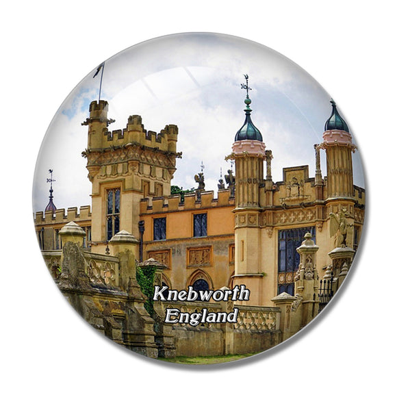 Knebworth House UK England 3D Fridge Magnet Crystal Glass