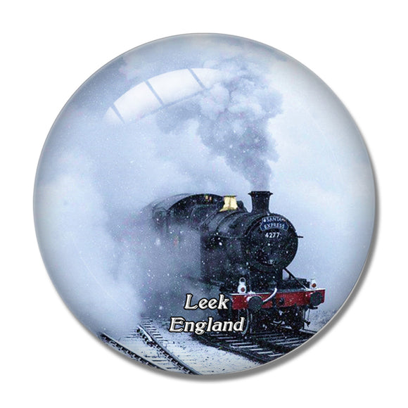 Leek Churnet Valley Railway UK England 3D Fridge Magnet Crystal Glass