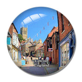 Lincoln Steep Hill UK England 3D Fridge Magnet Crystal Glass