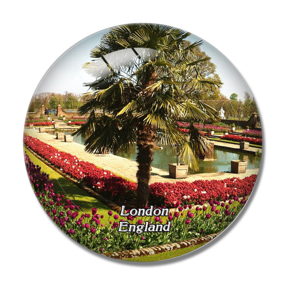 London Kensington Gardens UK England 3D Fridge Magnet Crystal Glass