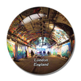 London Lambeth Tunnel Grafitti UK England 3D Fridge Magnet Crystal Glass