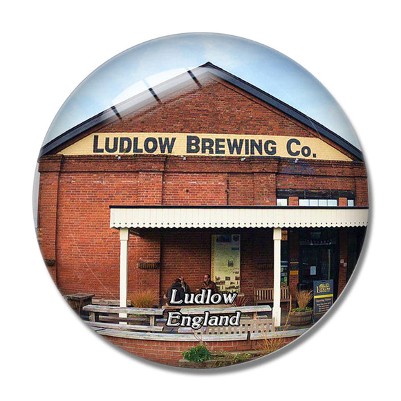 Ludlow Brewing Company UK England 3D Fridge Magnet Crystal Glass