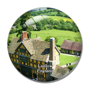 Ludlow Stokesay Castle UK England 3D Fridge Magnet Crystal Glass