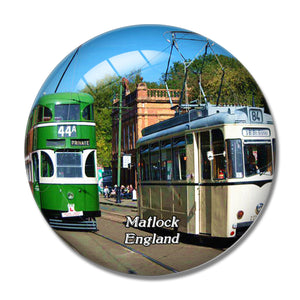 Matlock Crich Tramway Village UK England 3D Fridge Magnet Crystal Glass