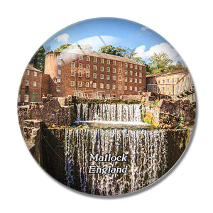 Matlock Crom Mill UK England 3D Fridge Magnet Crystal Glass