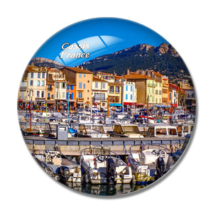 France Port Cassis 3D Fridge Magnet Crystal Glass