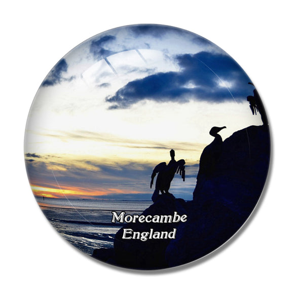 Morecambe Bay The Stone Jetty UK England 3D Fridge Magnet Crystal Glass