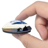 Morecambe Bay The Stone Jetty UK England 3D Fridge Magnet Crystal Glass