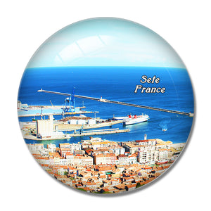 France Port Sete 3D Fridge Magnet Crystal Glass