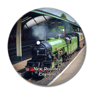 New Romney Hythe and Dymchurch Railway UK England 3D Fridge Magnet Crystal Glass