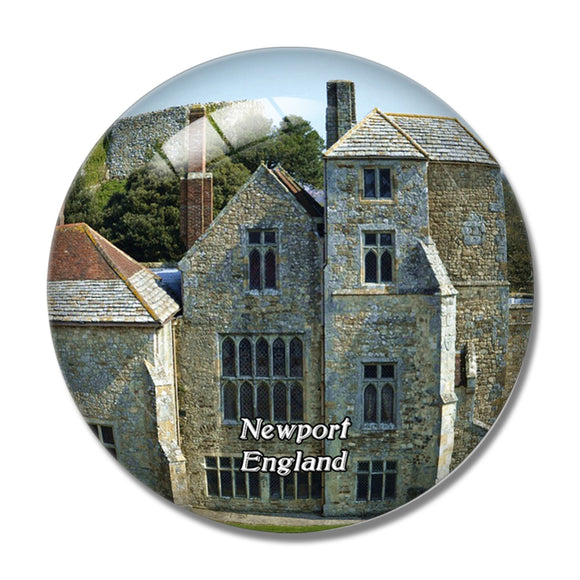 Newport Carisbrooke Castle UK England 3D Fridge Magnet Crystal Glass