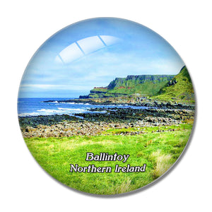 Northern Ireland Ballintoy Causeway Coastal Route UK England 3D Fridge Magnet Crystal Glass