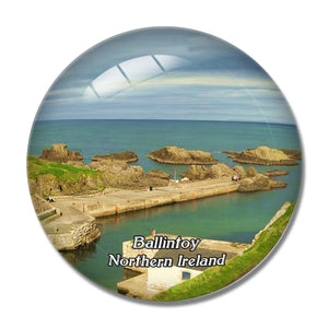 Northern Ireland Ballintoy Harbour UK England 3D Fridge Magnet Crystal Glass