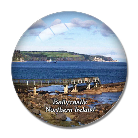 Northern Ireland Ballycastle Beach UK England 3D Fridge Magnet Crystal Glass