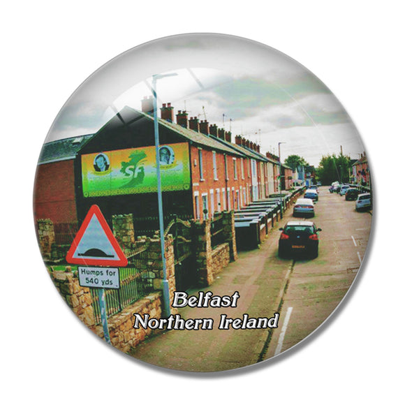 Northern Ireland Belfast Falls Road UK England 3D Fridge Magnet Crystal Glass