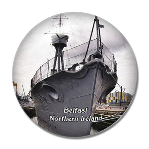 Northern Ireland Belfast HMS Caroline UK England 3D Fridge Magnet Crystal Glass