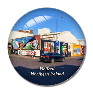 Northern Ireland Belfast Peace Wall UK England 3D Fridge Magnet Crystal Glass