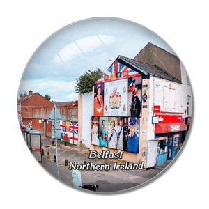 Northern Ireland Belfast Shankill Road UK England 3D Fridge Magnet Crystal Glass