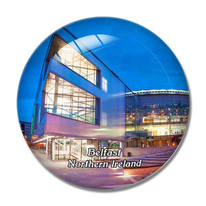 Northern Ireland Belfast Waterfront Hall UK England 3D Fridge Magnet Crystal Glass