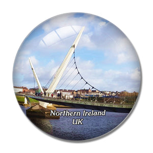 Northern Ireland Peace bridge UK England 3D Fridge Magnet Crystal Glass