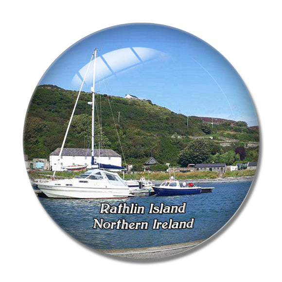 Northern Ireland Rathlin Island UK England 3D Fridge Magnet Crystal Glass