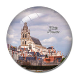 France Royal Castle of Blois 3D Fridge Magnet Crystal Glass