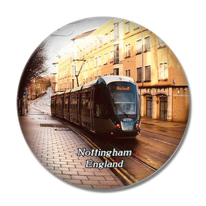 Nottingham Trams UK England 3D Fridge Magnet Crystal Glass