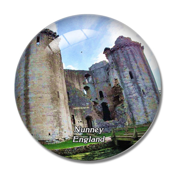 Nunney Castle UK England 3D Fridge Magnet Crystal Glass