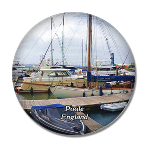 Poole Harbour UK England 3D Fridge Magnet Crystal Glass