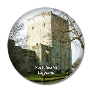 Portchester Castle UK England 3D Fridge Magnet Crystal Glass