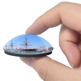 Portsmouth HMS Warrior 1860 UK England 3D Fridge Magnet Crystal Glass