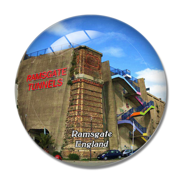 Ramsgate Tunnels UK England 3D Fridge Magnet Crystal Glass