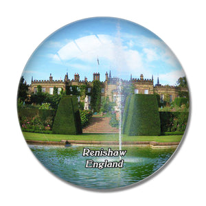 Renishaw Hall And Gardens UK England 3D Fridge Magnet Crystal Glass