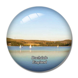 Rochdale Hollingworth Lake UK England 3D Fridge Magnet Crystal Glass