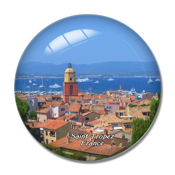 France Saint Tropez 3D Fridge Magnet Crystal Glass