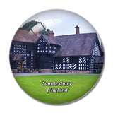 Samlesbury Hall UK England 3D Fridge Magnet Crystal Glass