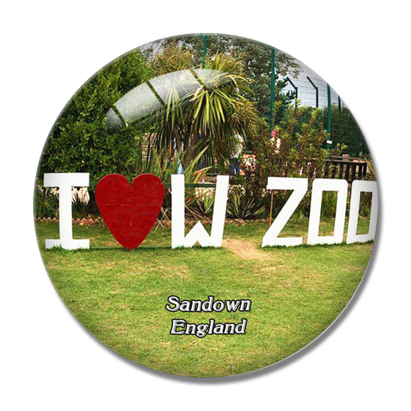 Sandown Isle of Wight Zoo UK England 3D Fridge Magnet Crystal Glass