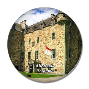 Scotland Aberfeldy Castle Menzies UK England 3D Fridge Magnet Crystal Glass